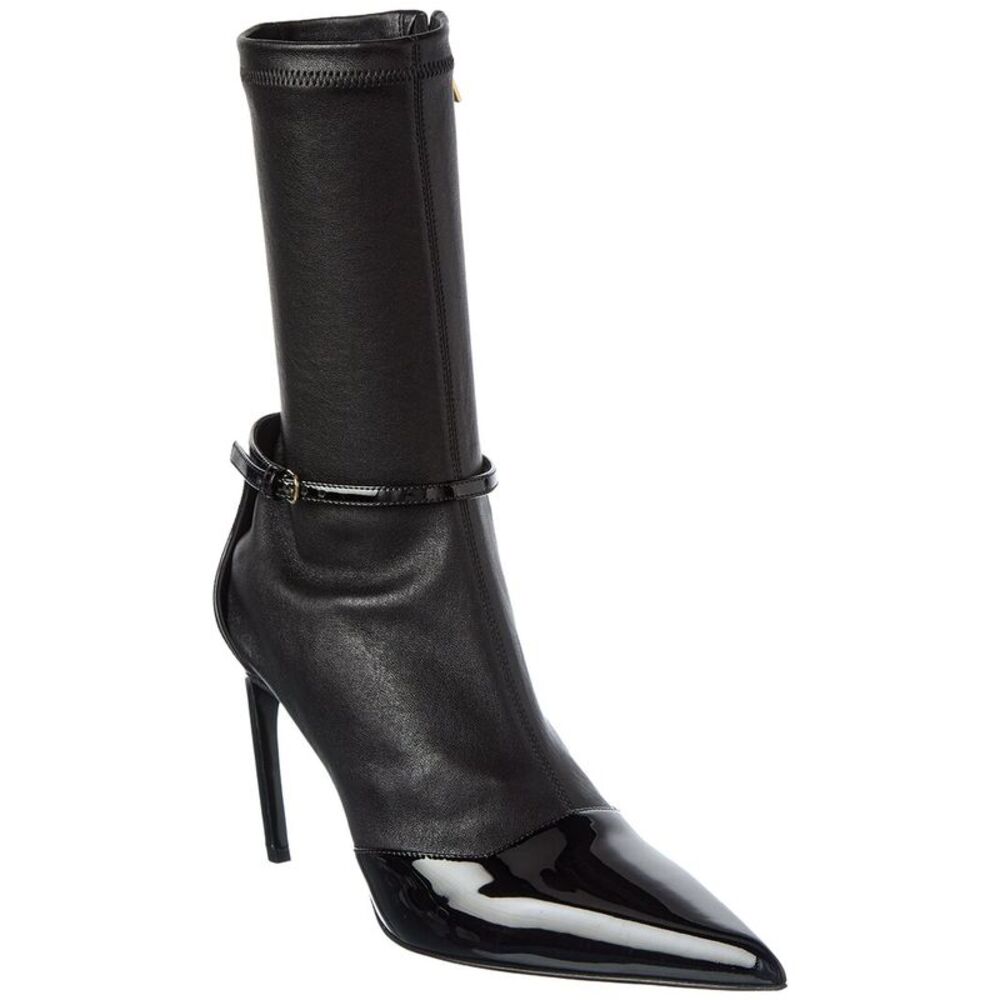 Ferragamo Britt Leather Boot, Black